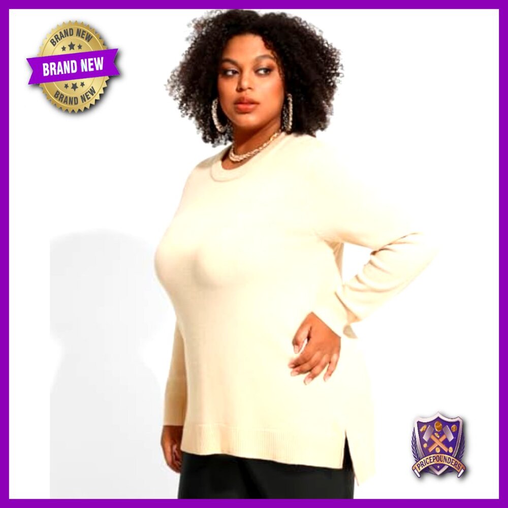 Plus Size Oversized Sweater Pullover Crewneck Lon… - image 4